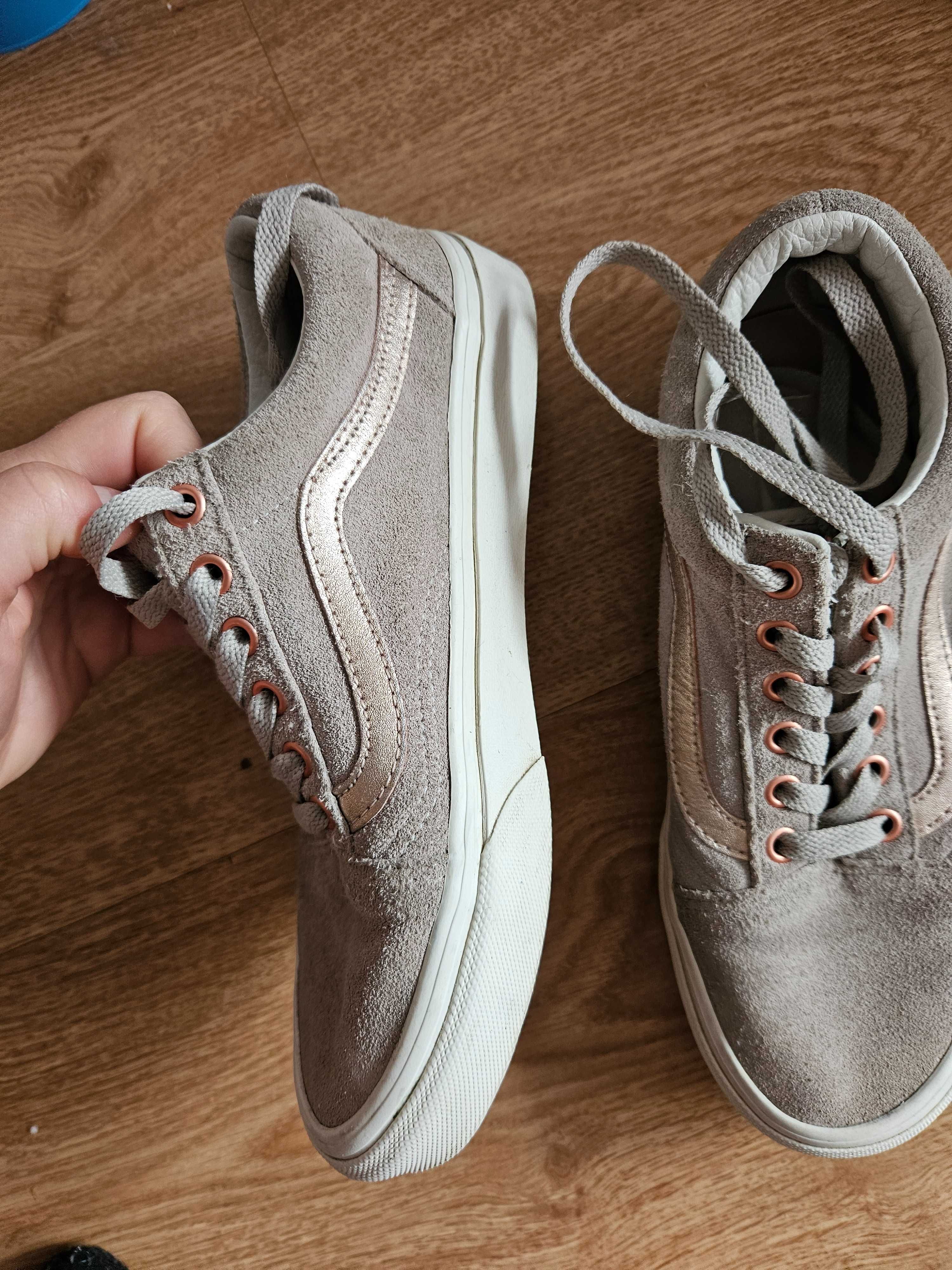 Trampki vans skorzane 36.5 37 miedziane