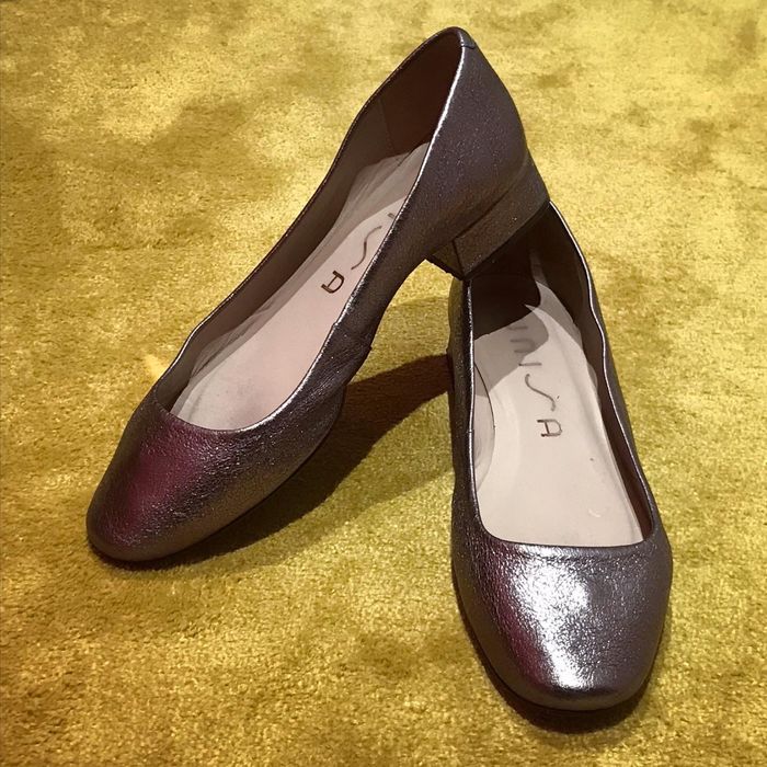 Sapatos Senhora Prateado Brilhante