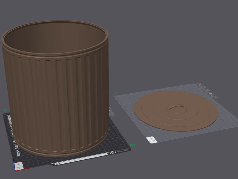 Caixote do Lixo Pequeno - Estilo Retro