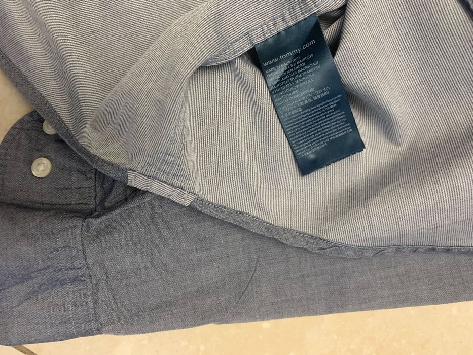 Tommy Hilfiger logowana, elegancka koszula r. M Extra stan, bawełna