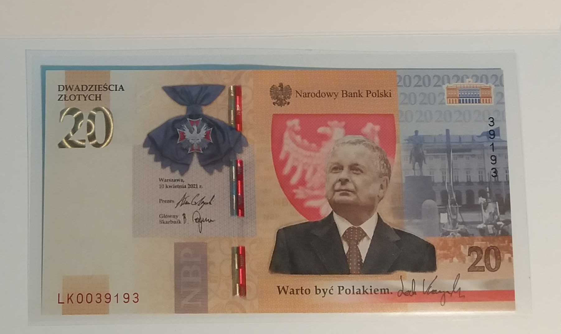 Lech Kaczyński Warto być Polakiem Banknot Super Nr Piękny RADAR 39193
