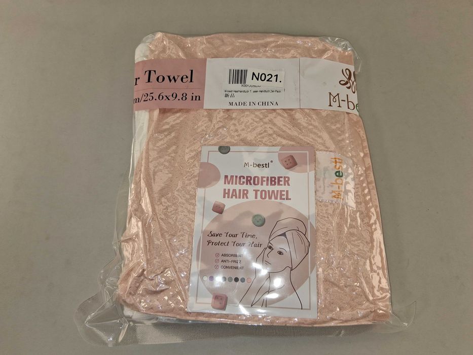 N021 Ręcznik Turban Do Włosów Z Mikrofibry 65x25 cm Absorbent Dry
