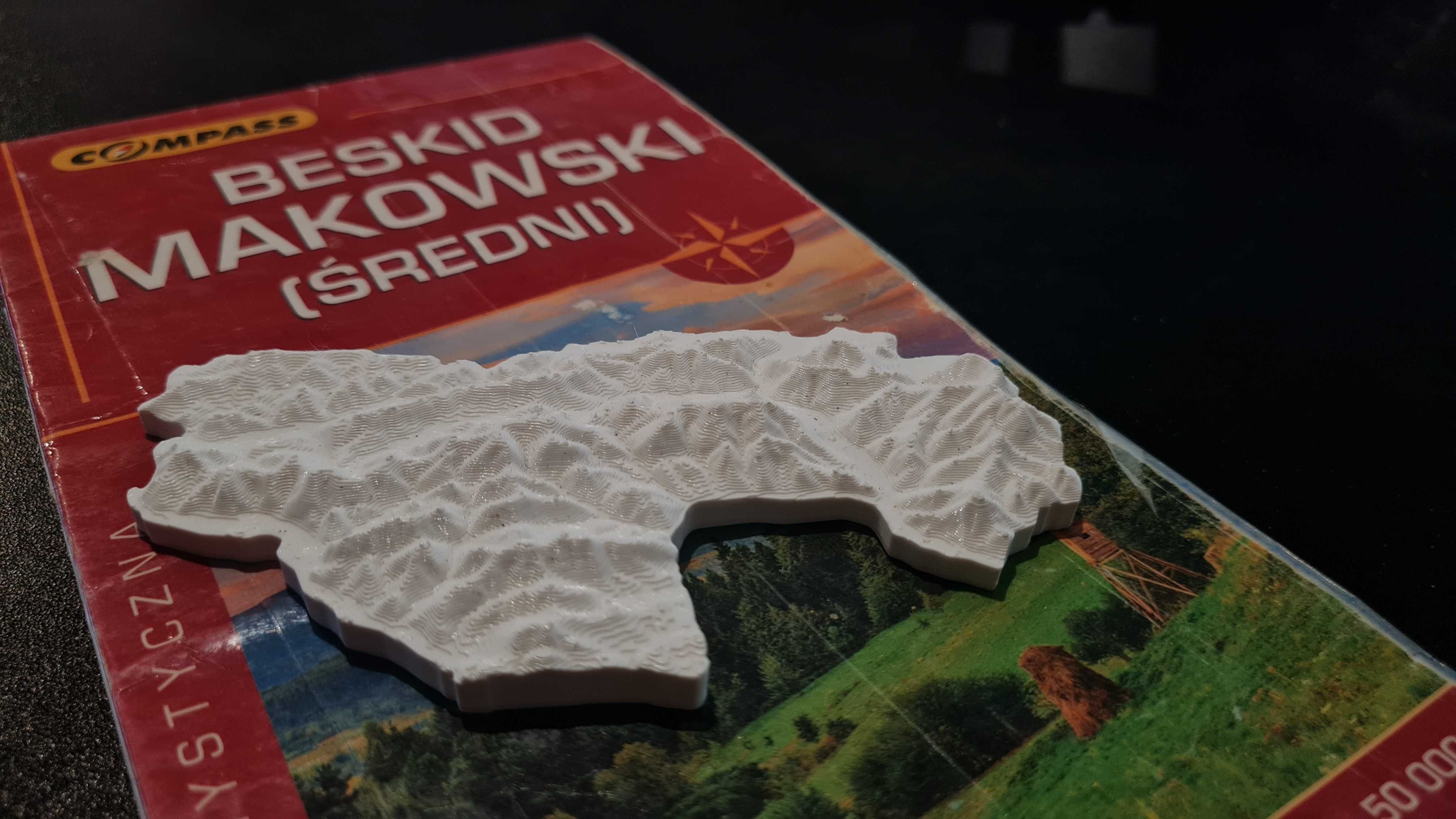 Beskid Średni (Makowski) - mapa 3d puzzle
