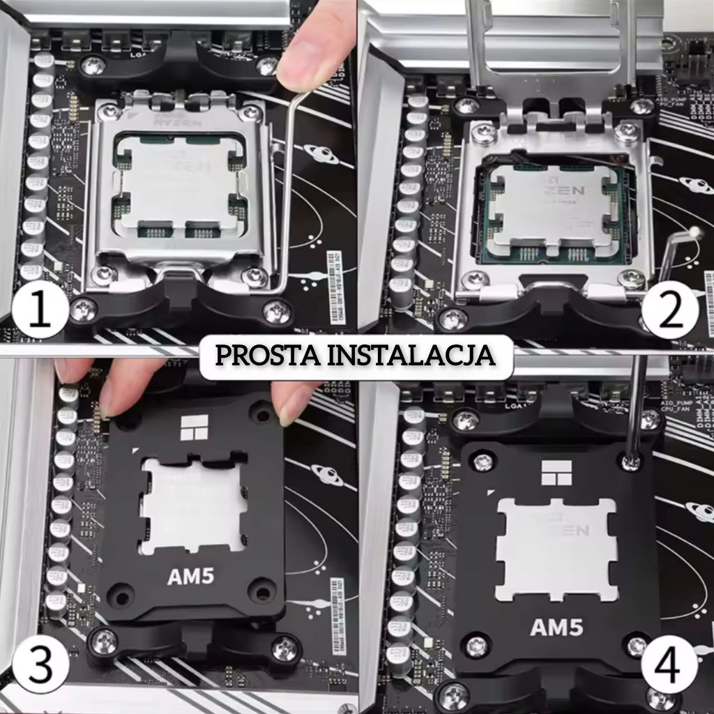 Ramka procesora AMD AM5 Thermalright V2 - kolor czarny / czerwony