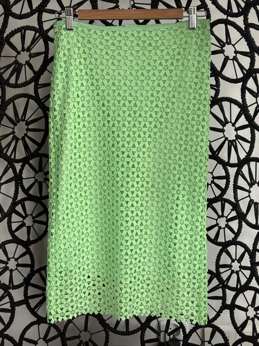Spódnica koronkowa Zara S zielona