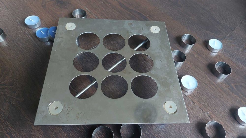 Płyta wielofunkcyjna: podst. na tort, podgrzewacz jedzenia, świecznik