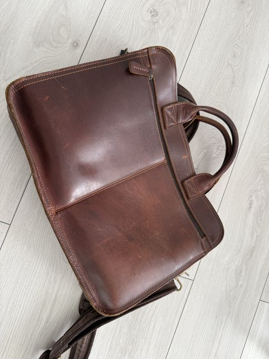 Шкіряний портфель з натуральної шкіри