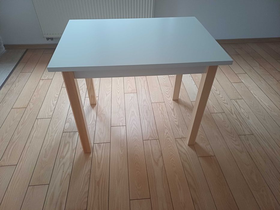 NOWY biały stół kuchenny drewniany sosnowy 100x70 stolik do kuchni