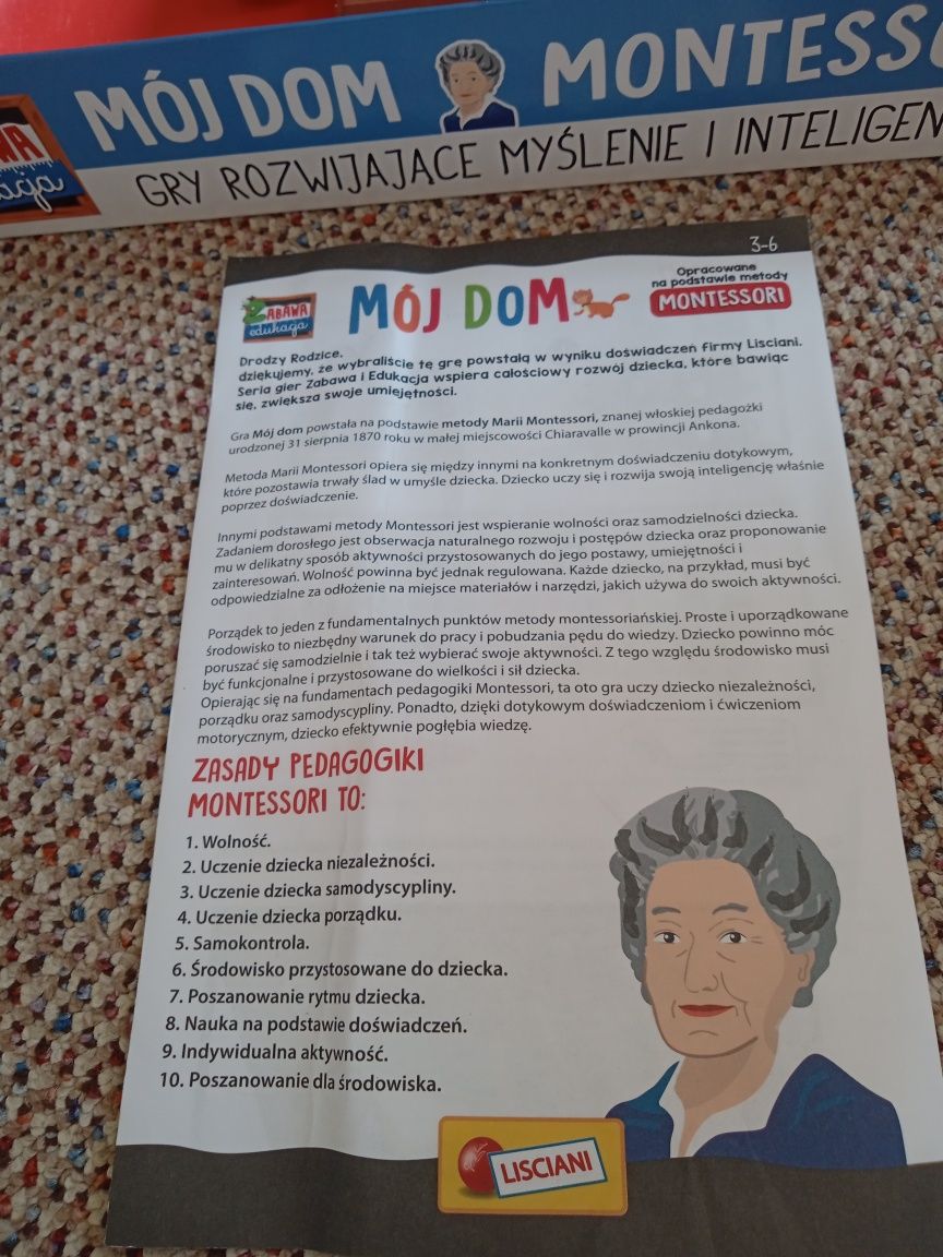 Gra edukacyjna Montessori Mój dom 3d Lisciani