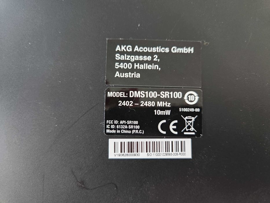 AKG Emissor/Receptor  DMS100 c Mic Lapela
