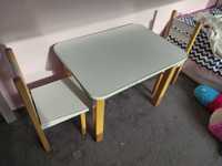 Stolik Stół dla dziecka dzieci 2 x Krzesełko Mega solidny z schowkami