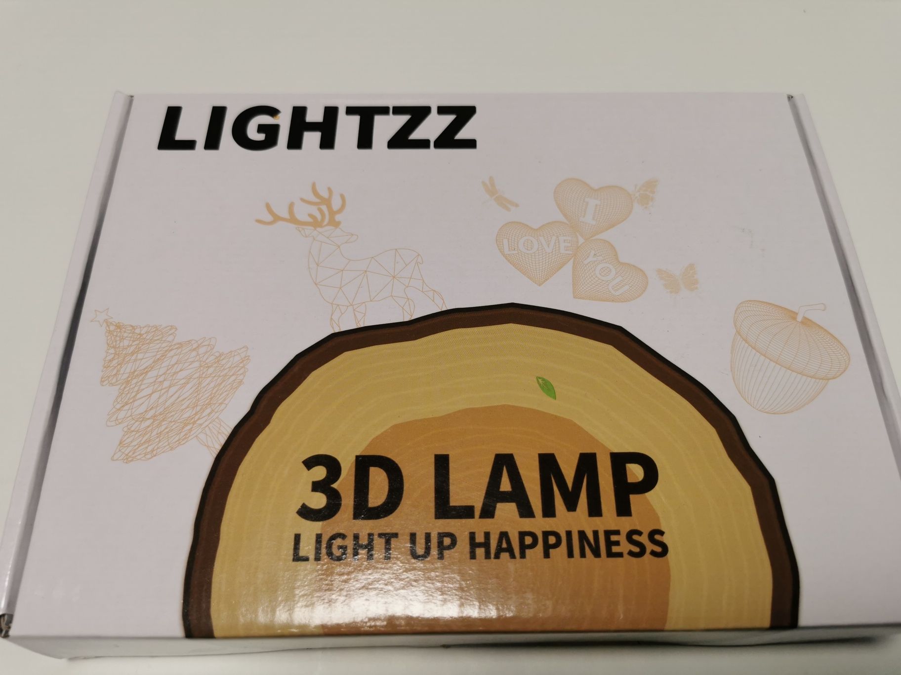 Prezent 3lata małżeństwa 3D Lampa