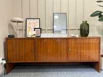 Szafka pod tv komoda vintage brązowa elegancka klasyczna