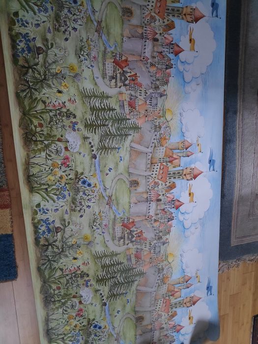 Tapeta średniowieczny zamek, las, unikat