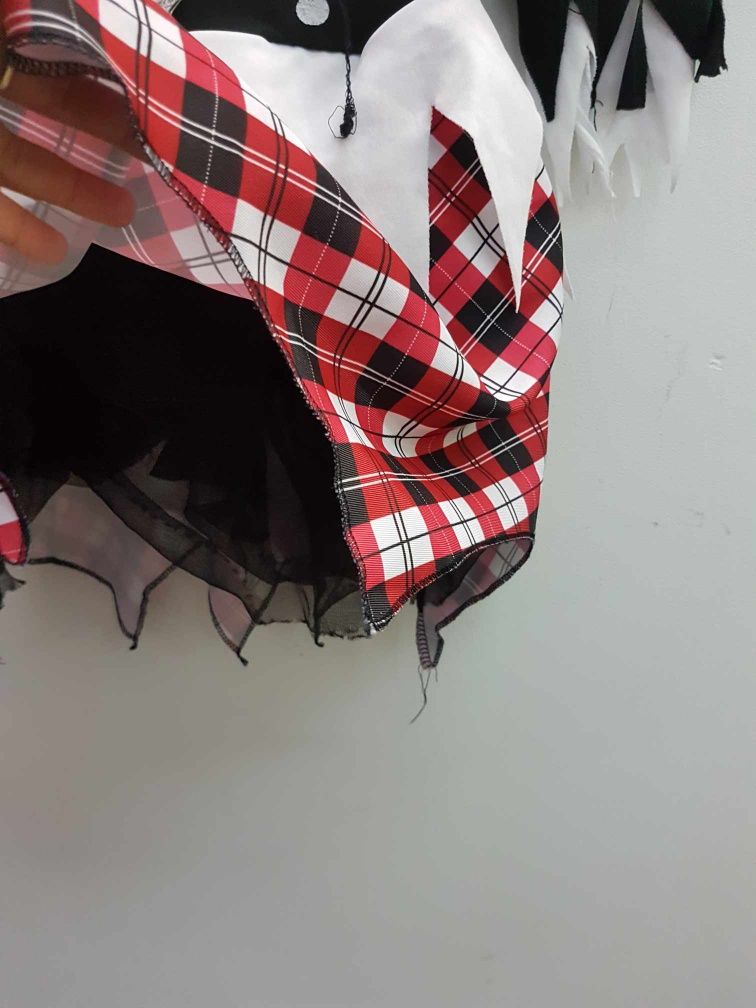 Sukienka przebranie punk girl uczennica piratka 140 146. G188