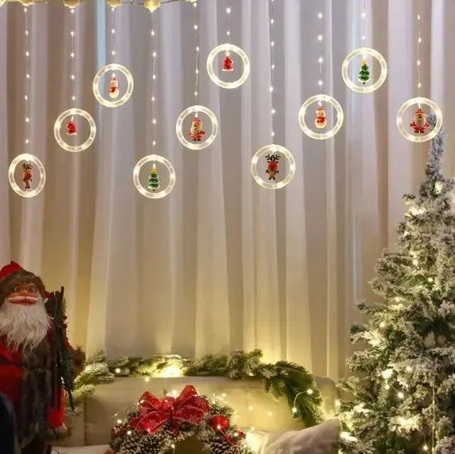 Xmas штора Кільця з фігурами 3m*70cm 110L M Мультикольорові