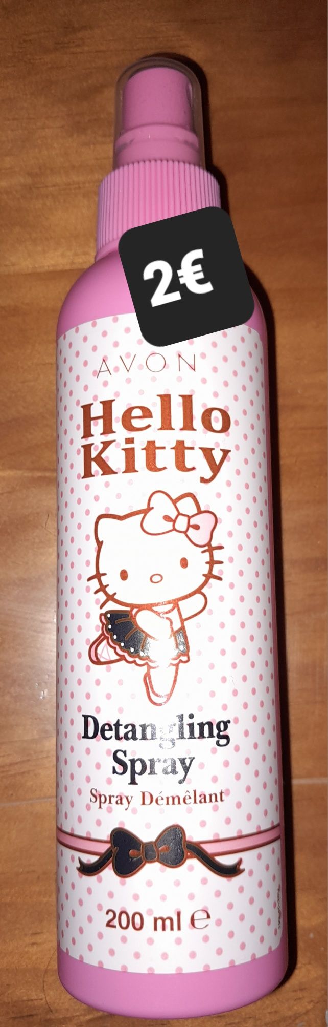 Spray Avon Hello Kitty para desembaraçar cabelo