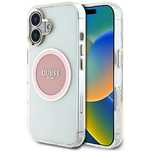 Etui Guess IML Metal Colored Circle Classic Logo MagSafe na iPhone 16