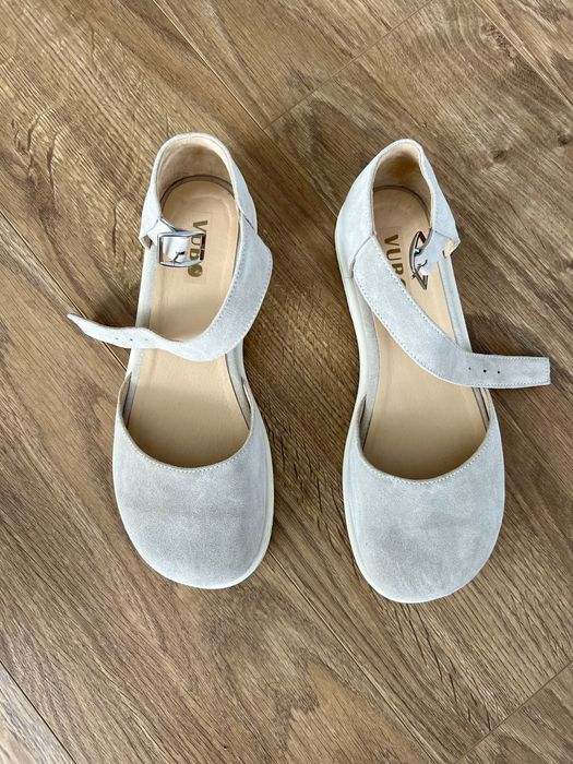 Анатомічні замшеві жіночі босоніжки 41 р, устілка 27 см, світло-сірі