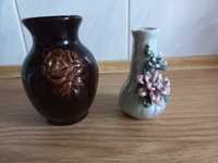 Małe wazony ceramiczne vintage PRL