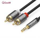 QGeeM kabel przewód 3,5mm Jack do 2RCA Cinch 1,5metra