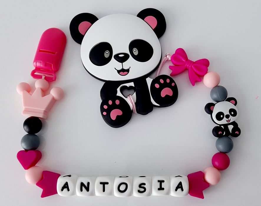 Zawieszka do smoczka gryzaczek i agrafka do wózeczka