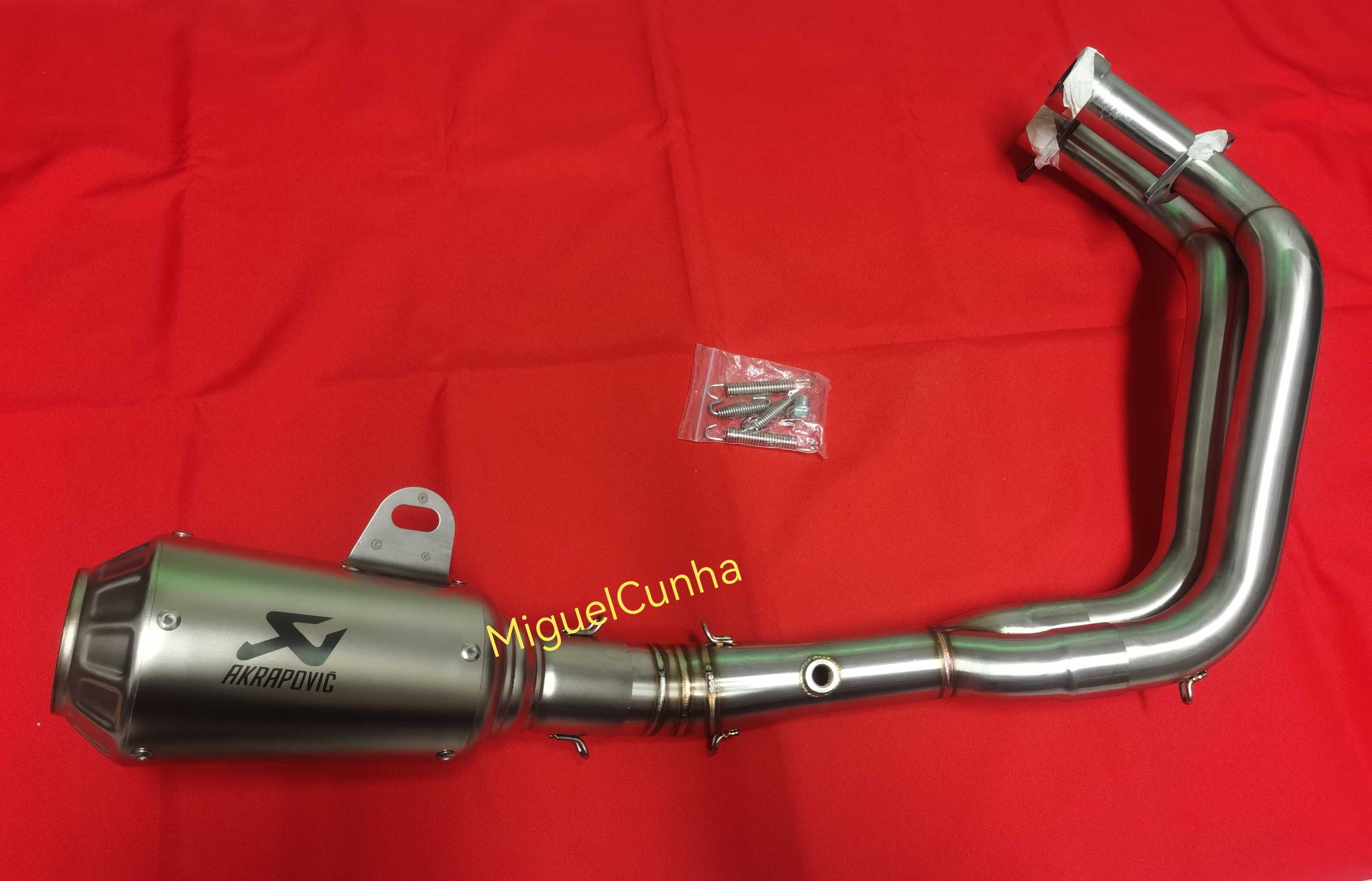 Linha escape completo Yamaha MT-07, TRACER 7, XSR , R7 - NOVO