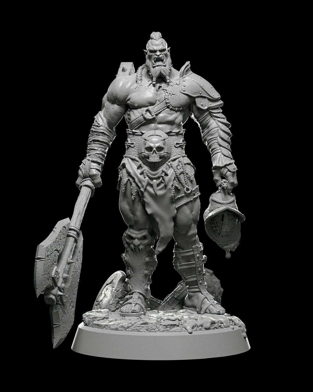 Kurk Pół-Ork Obliterator figurka 32mm 14K zgodna z DnD RPG Pathfinder