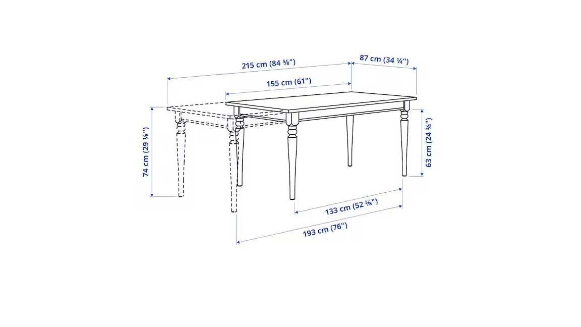 Mesa  extensível INGATORP, branco, 155/215x87 cm