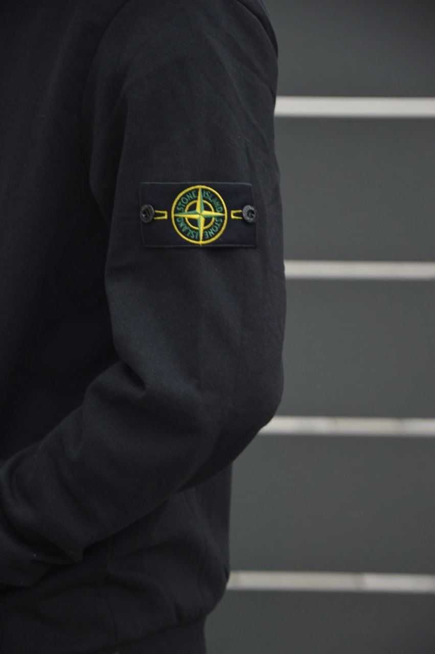 Стон Айленд кофта черная — Stone Island Олімпійка — XS S M L XL