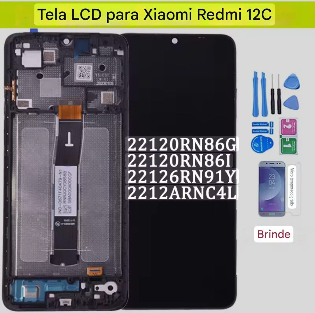 Tela Ecrã Display - Xiaomi Redmi 12C e Poco C55