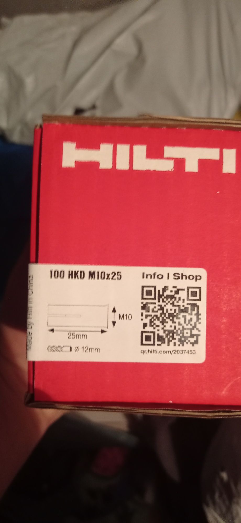 hilti 100 hkd m10x25