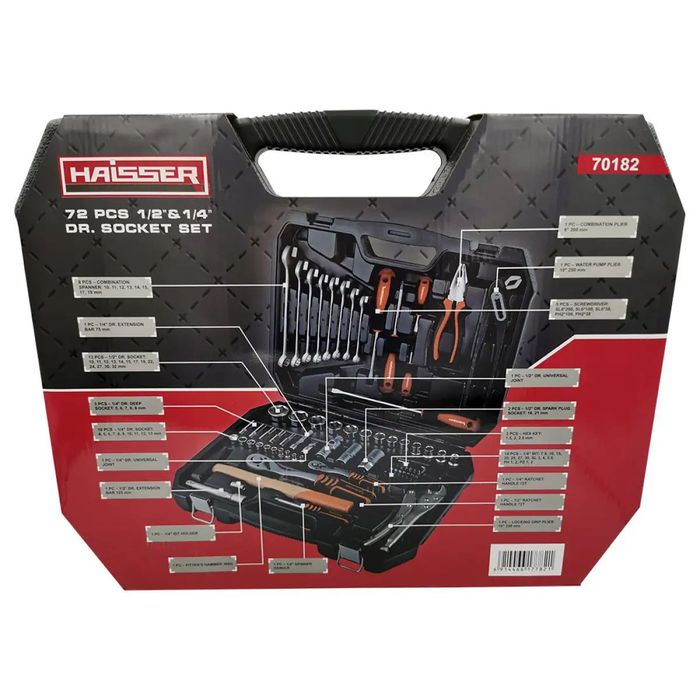 Набір інструментів професійний 72 од. Haisser 117782