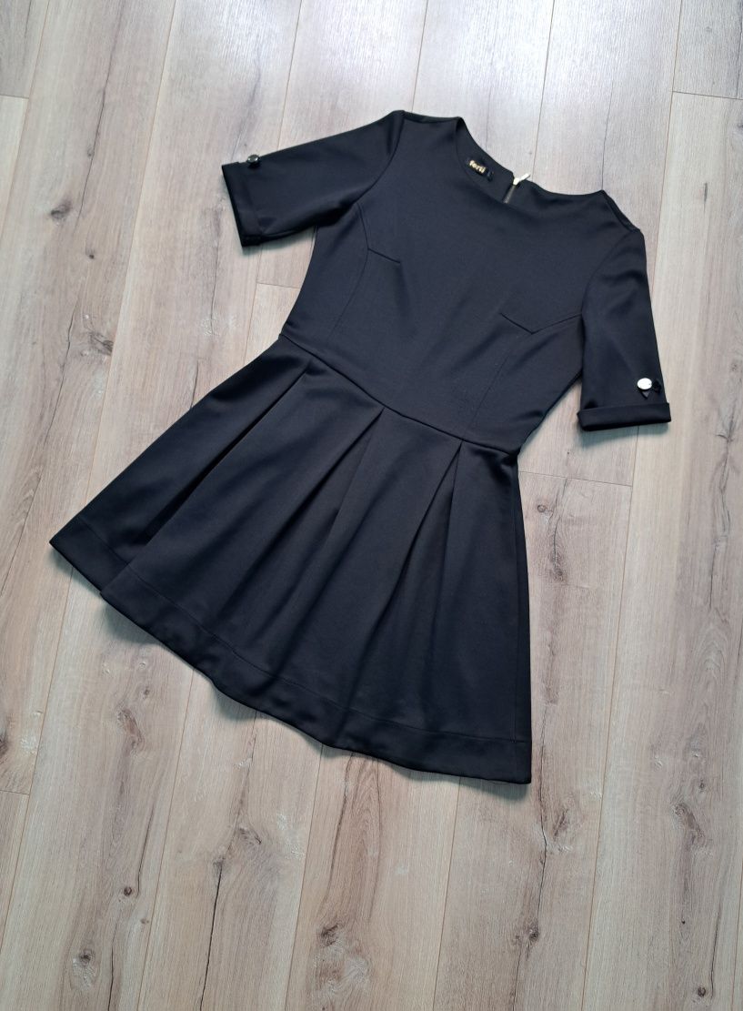 Czarna sukienka damska krótki rękaw rozmiar XL  42