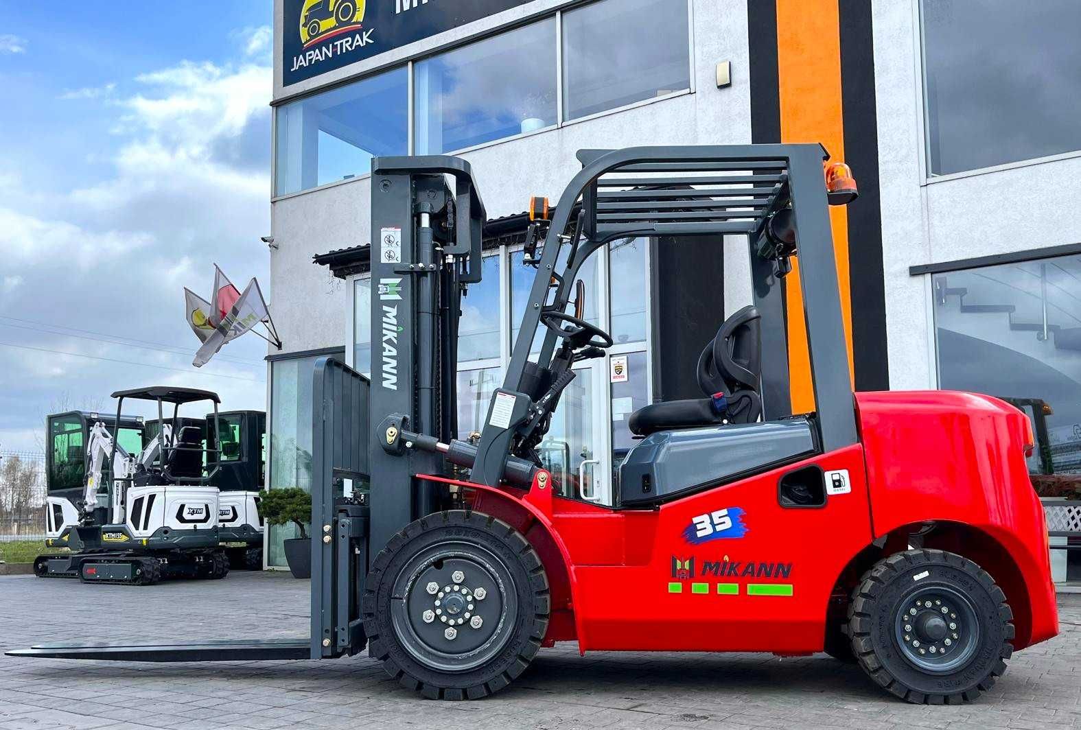 Wózek Widłowy 3,5T MIKANN, Maszt 4.5m,Triplex, Diesel , Japan Trak