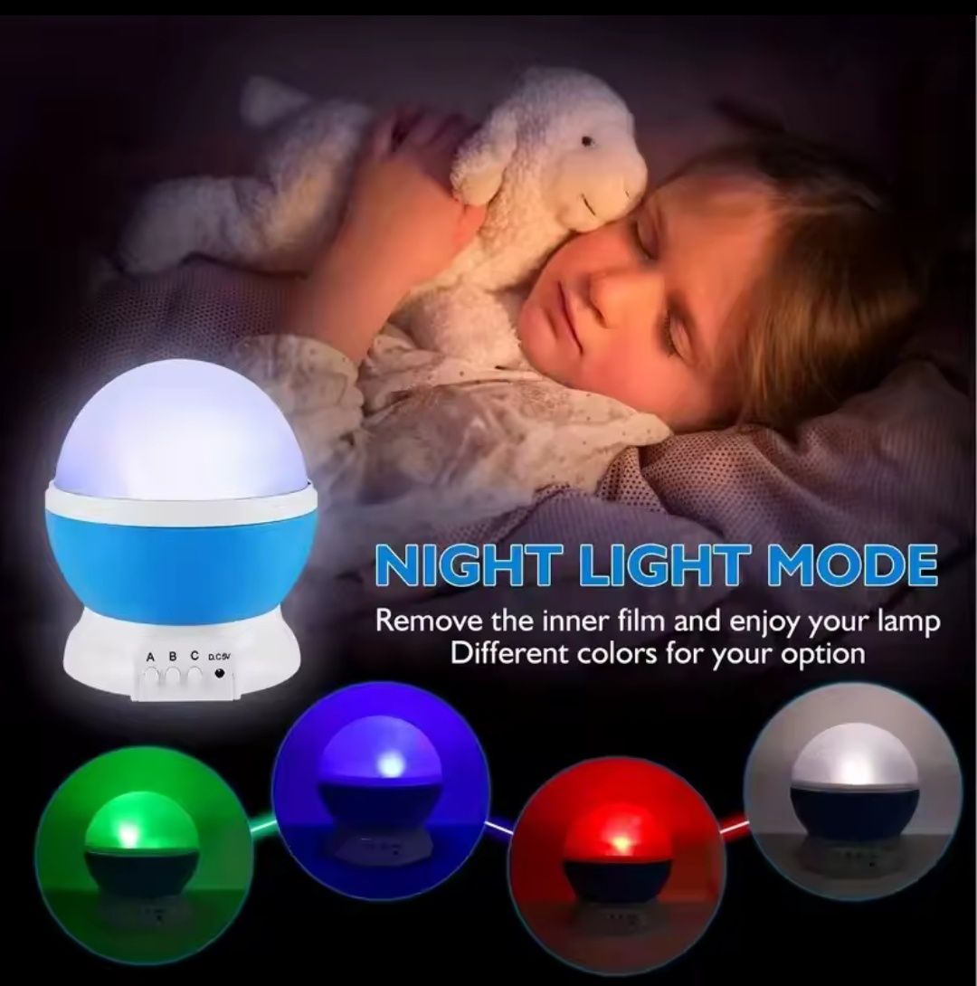 Mini projector de luz planetária no tecto e quarto de crianças *NOVO*