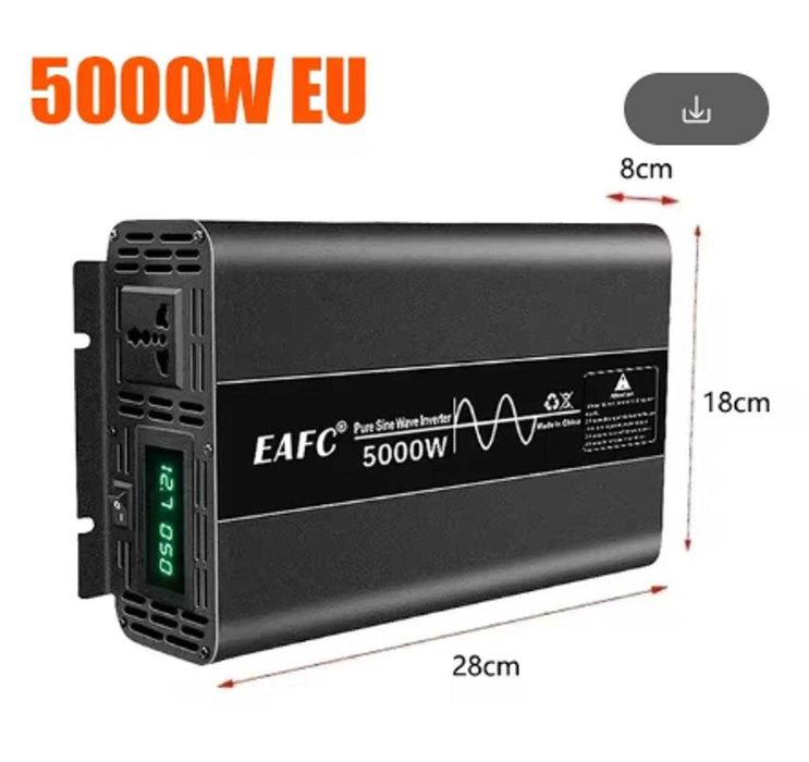 Інвертори DATOUBOSS / FCHAO / EAFC 12В, 1000/1500/2000/2500Вт