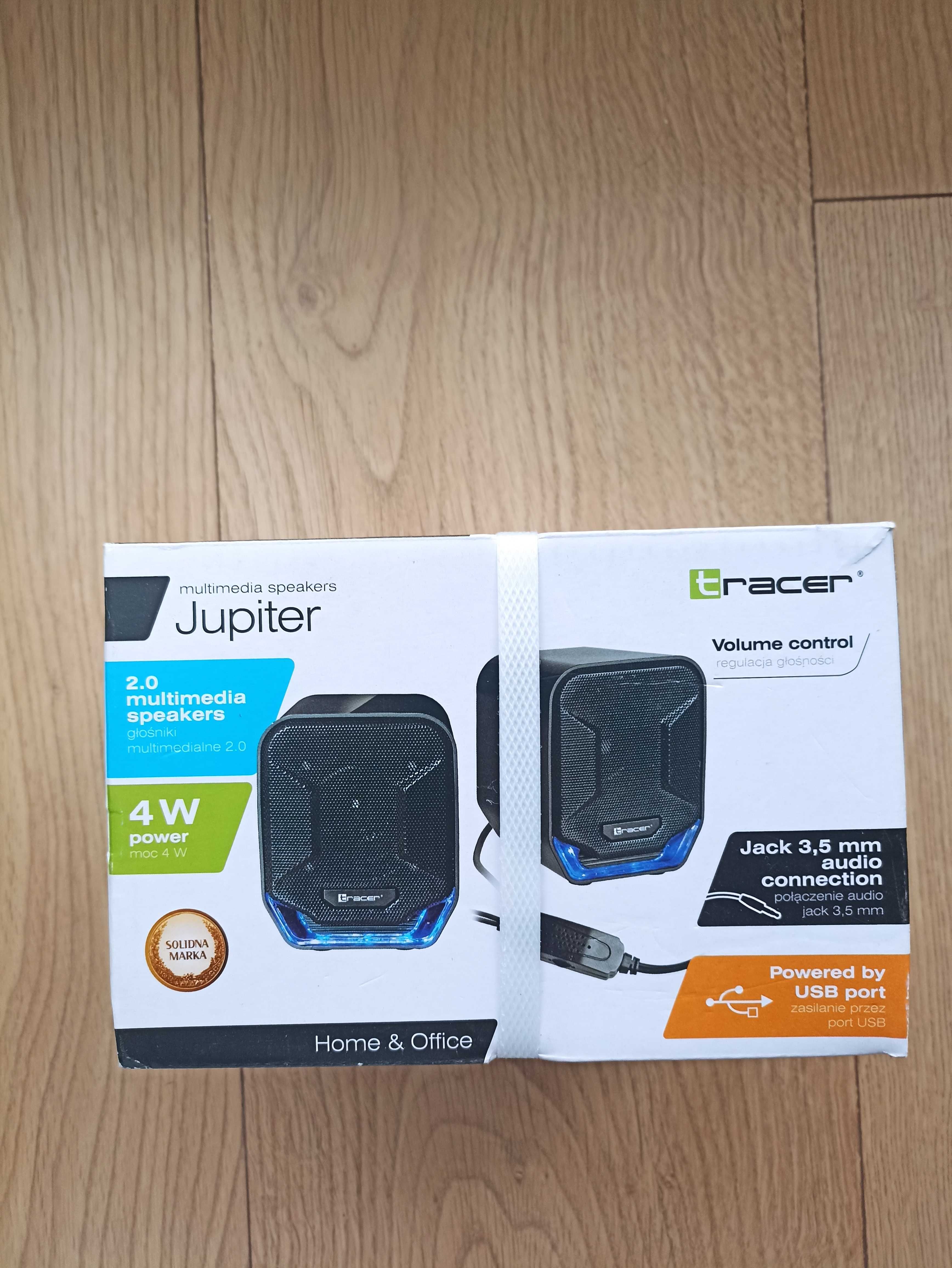 Nowy zestaw głośników 2.0 Tracker Jupiter USB 4W czarne PROMOCJA !