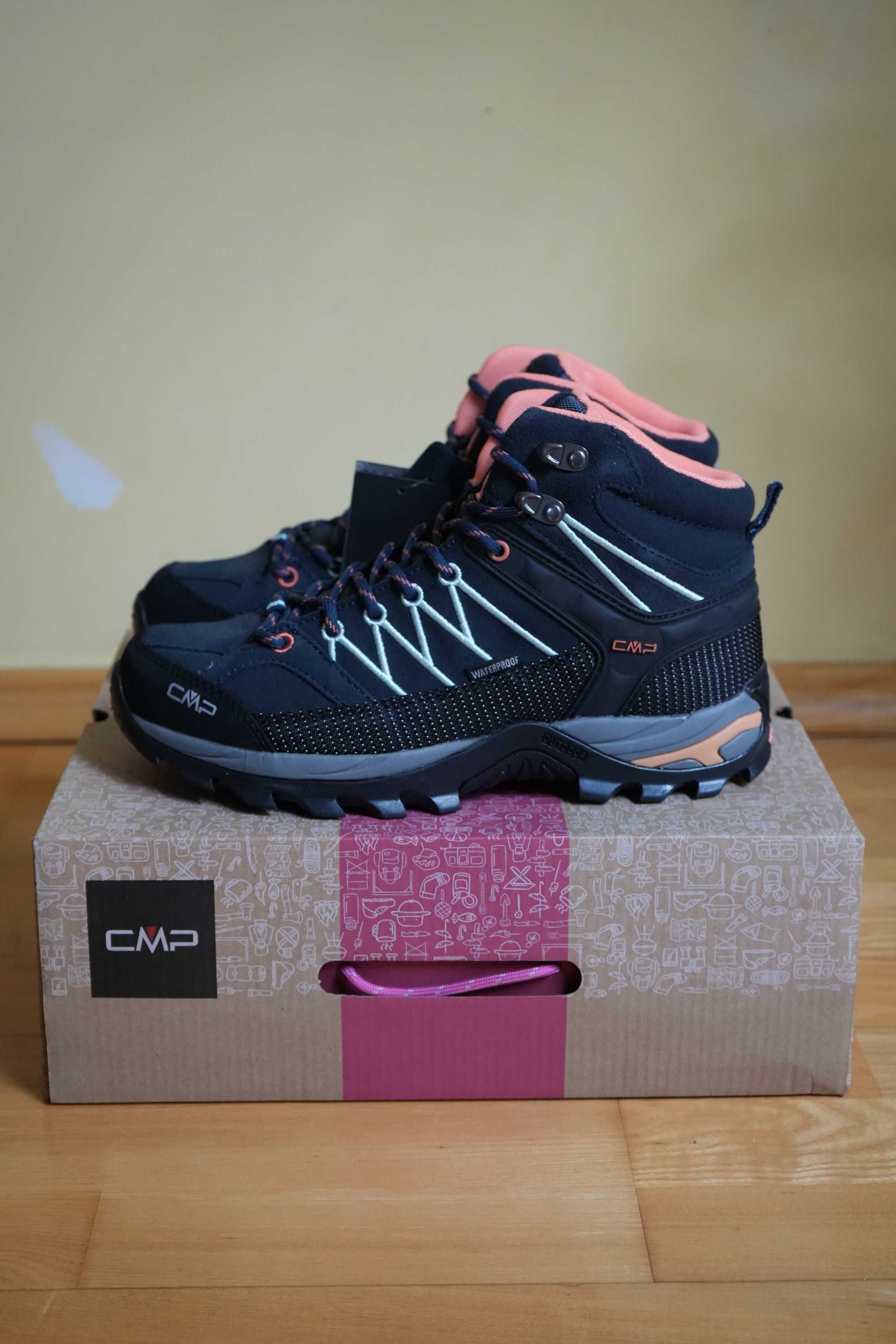 Buty Damskie Trekkingowe Górskie CMP Rigel Mid Skórzane Wodoodporne