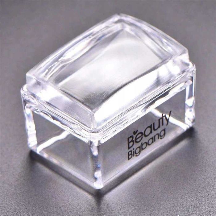 3,8cm Beauty Bigbang stempel miękki clear prostokąt