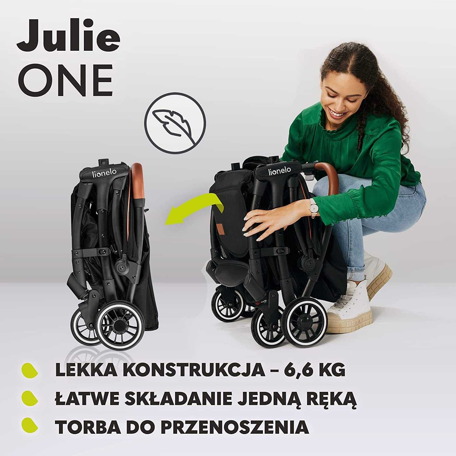 коляска LIONELO Julie One до 22 кг сірий