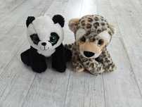 Maskotki Panda Pantera 2 szt duże błyszczące oczka
