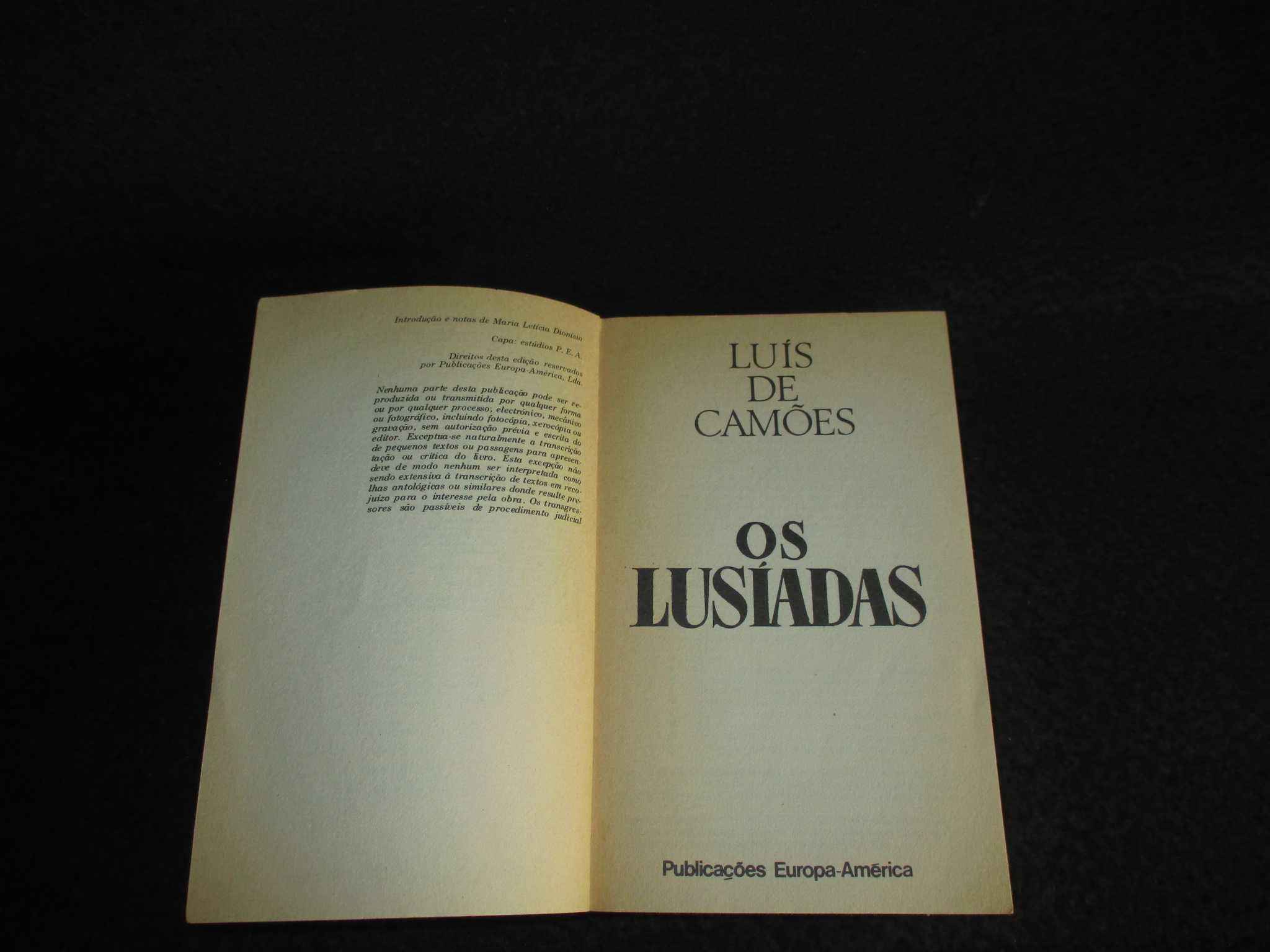 Livro Os Lusíadas Camões Livros de Bolso Europa-América