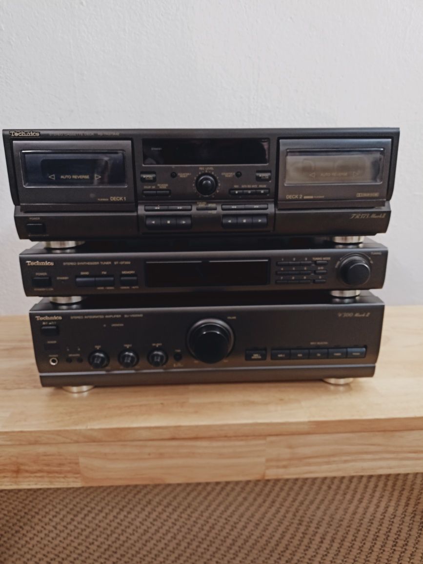 Wieża Technics,deck, wzmacniacz, tuner