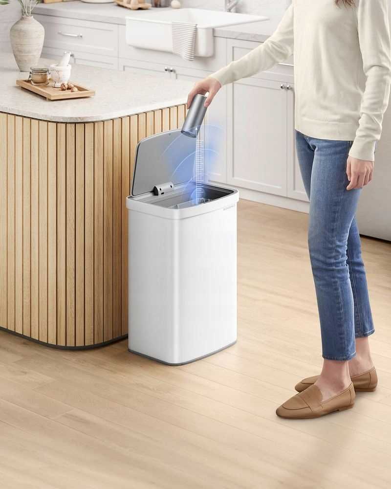 LTB670W01 SONGMICS Automatyczny kosz na śmieci kuchenne 50 l biały