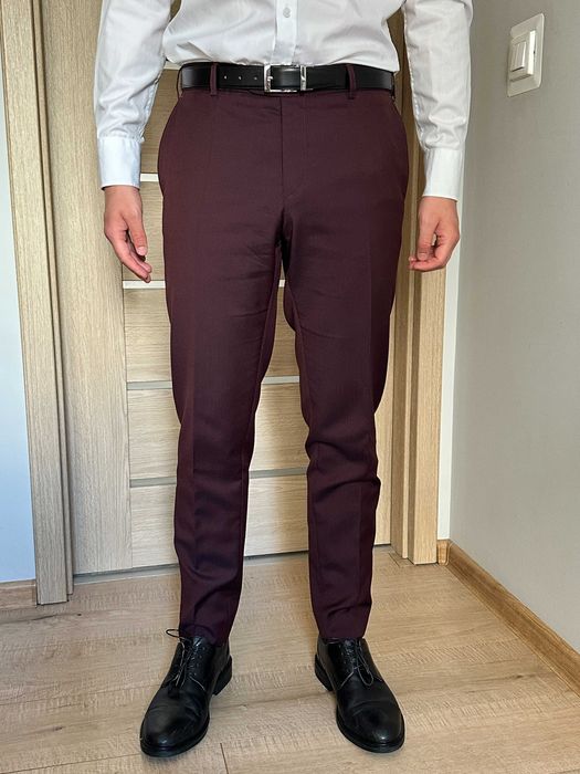 Garnitur męski bordowy BYTOM