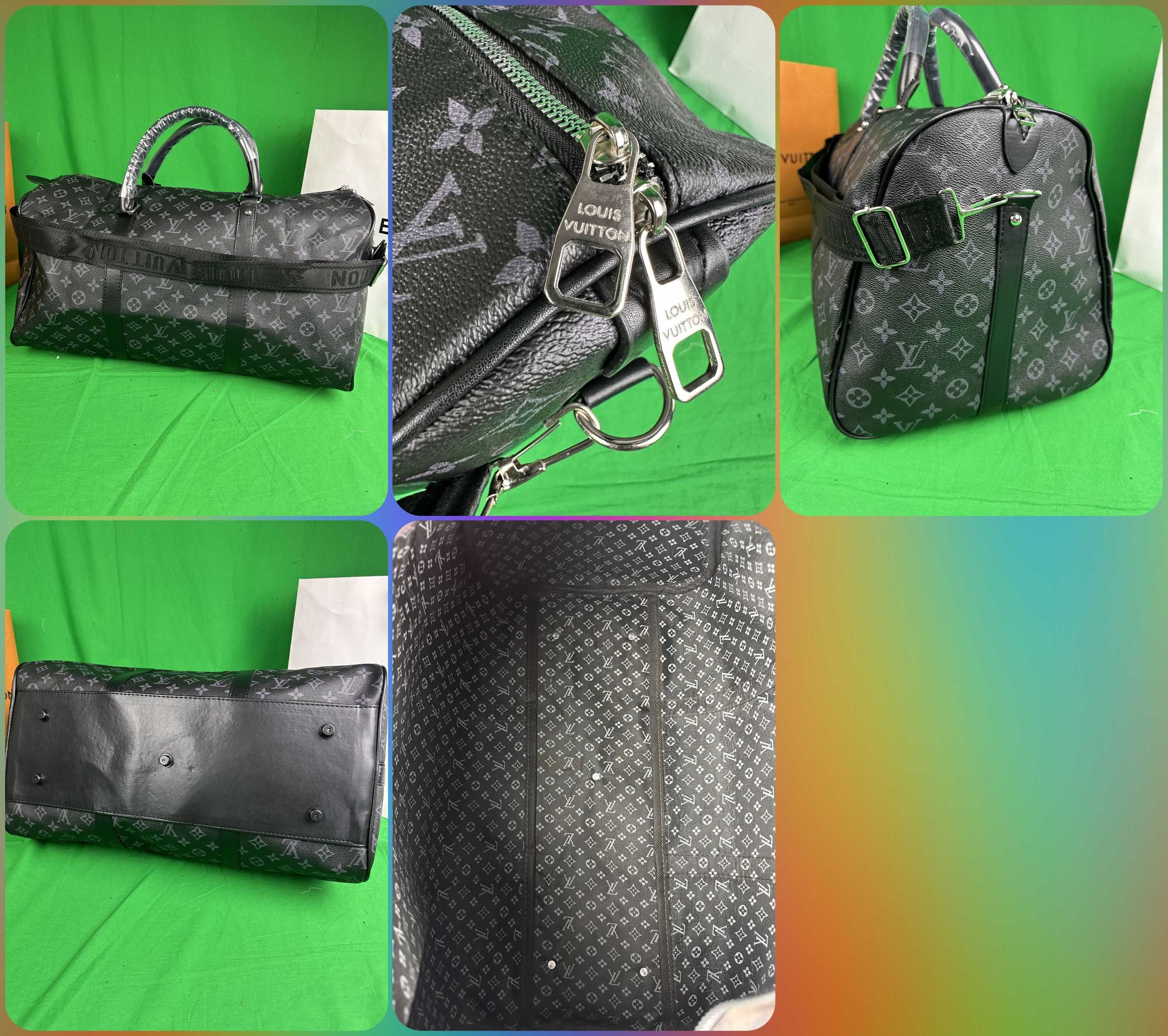 Torba podrozna silownia skórzana duza Louis Vuitton Premium LV kratka