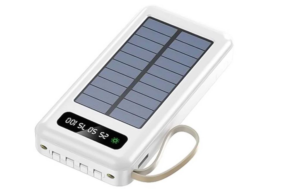 Повербанк з сонячною панеллю, фонариком ViaKing XGB039/XGB037