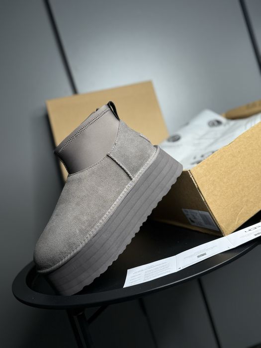 Замшеві чоботи UGG Classic Mini Dipper 36 розмір угг угги сірі