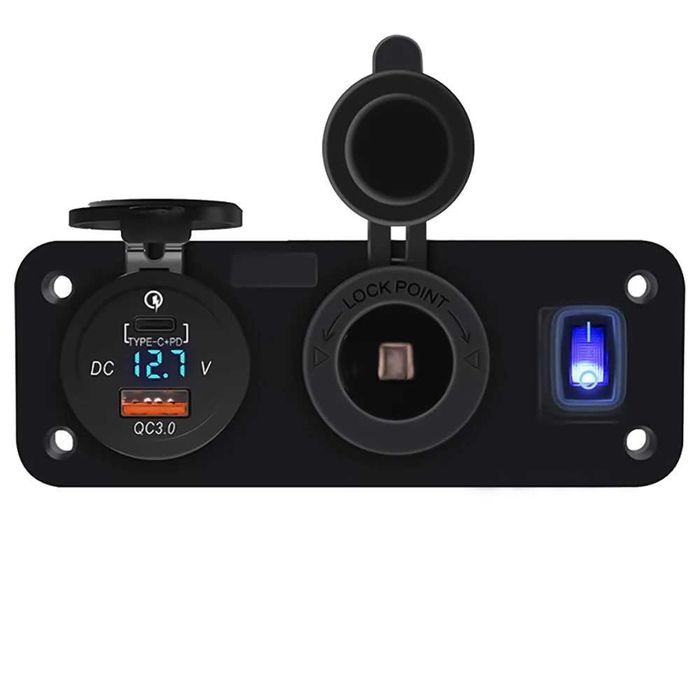Powerbank - Павербанк - мини зарядная станция 5V 12V USB 3.0 + зарядка